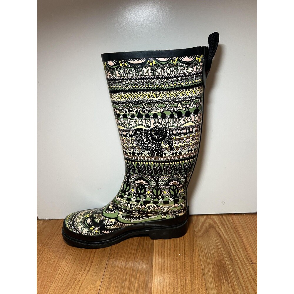 Sakroots Rain Boots Womens Size 7 Multicolor Geometric Knee High Waterproof - Picture 4 of 11